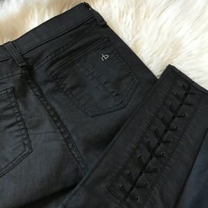 Rag and Bone Lace up calf jeans